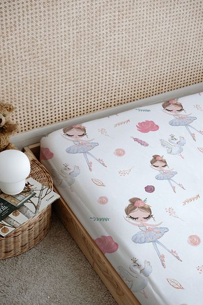 Tuğba Kuğu Printed Flat Sheet - Iconic Series - White Tutu Ballerina