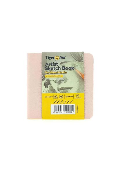 Tigertint Σκληρό εξώφυλλο Sketchbook 140 g 12x12 cm 80 Φύλλα Πούδρα Ροζ 100140524