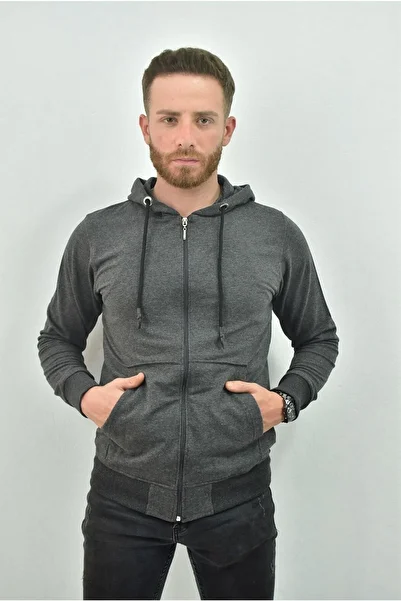 ZIDAN Men's Zippered Hoodie with Kangaroo Pocket – Made in Turkey