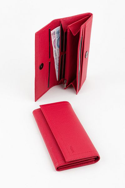 Fossil Boxed Genuine Leather Red Women's Hand Portfolio Long Wallet