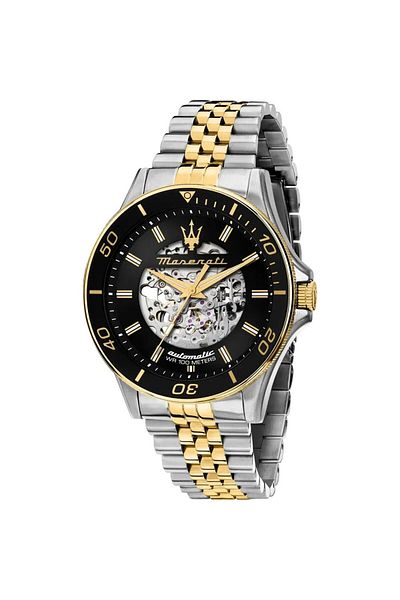 Maserati R 8823140010   - 10 Atm Waterproof Skeleton Dial Glass Automatic Mechanism Cel