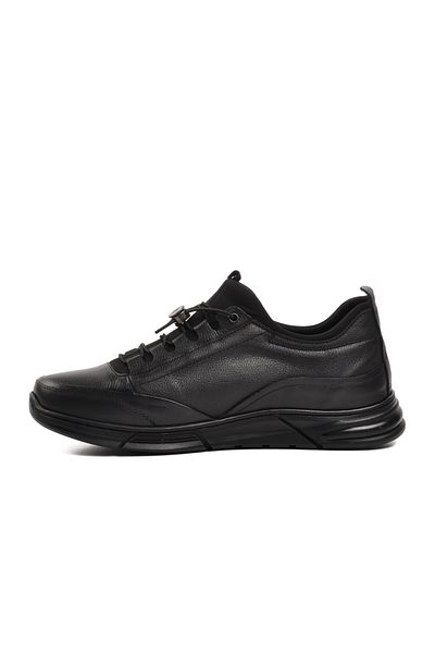 Pierre Cardin Μαύρα ανδρικά παπούτσια casual από γνήσιο δέρμα