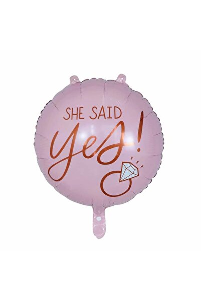Parti Adresi Bride Parti Palonu She Said Yes Yazılı Folyo Balon 55 cm