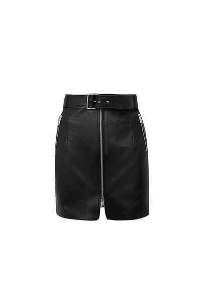 Desa Fusta din piele pentru femei Abrienne neagra