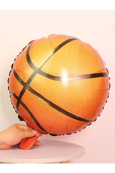 Parti Adresi Basketball Ball Foil Balloon Basketball Themed Birthday Party Balloon 18 inch 45 cm