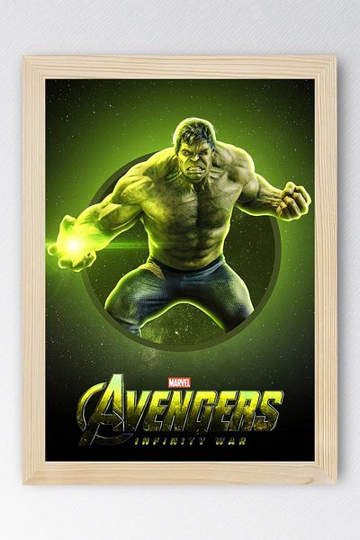 Saturn Hulk Framed Painting - Marvel Avengers Movie Poster Painting