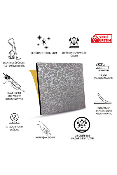 TİNK Embos Keçe Ses Ve Isı Yalıtım Paneli - 30 Adet/5 M²