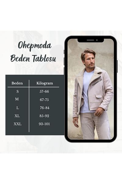 OHEPMODA Men's Napa Leather Coat - North Model with Full Fur Inside