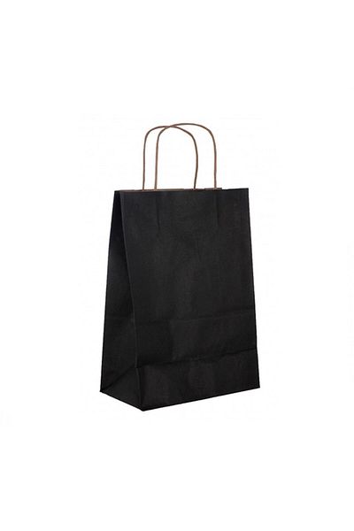 Parti Adresi Чанта с усукана дръжка 25x31x12 см, черна, 25 броя