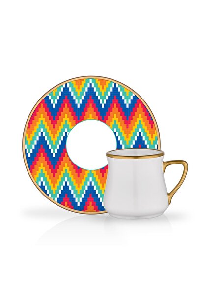 Glore Set de 6 căni de cafea turcească colorate