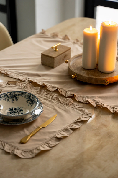 Fiora Home Amerikan Servis % 100 Poplin Kumaş Bej