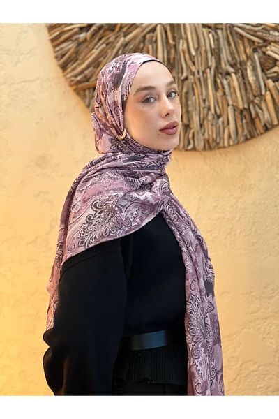 Modakaşmir شال من الخيزران بنمط عرقي مجردة