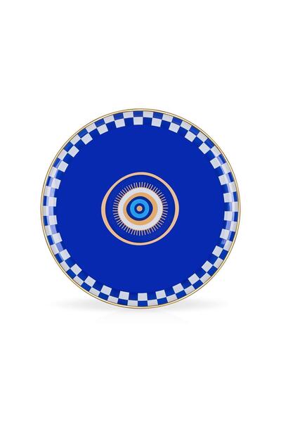 Glore NAZAR MAVİ TEKLİ SERVİS TABAK 26CM