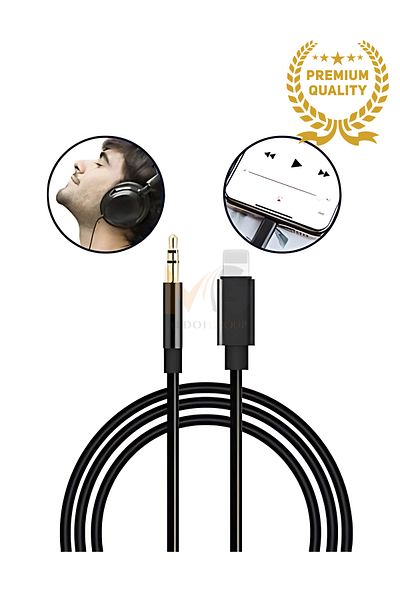 Medoi iPhone Compatible Lightning to 3.5mm Aux Audio Cable Lightning Stereo Supported 1 m