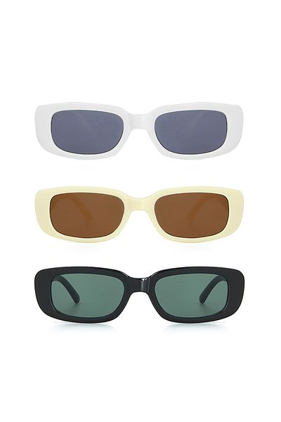 Rams Set of 3 Retro Unisex Sunglasses