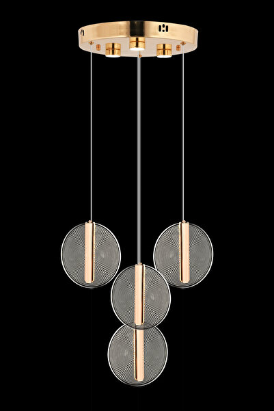 Capella Aydınlatma Karen Kumandalı 3 Renk Işık Özellikli Dimmerli Modern Kaplama Sarkıt Led Avize Salon Mutfak Avize