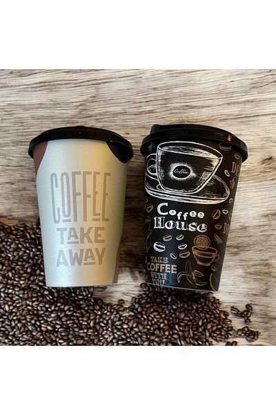 HOBBY LİFE Set of 2 500ml Plastic Coffee Cups