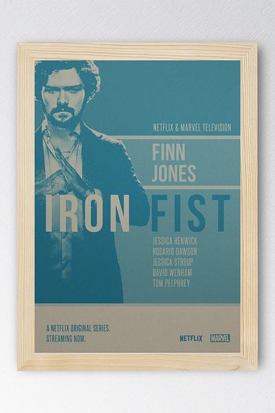 Saturn Iron Fist Framed Painting - Marvel Tv Series Poster Painting