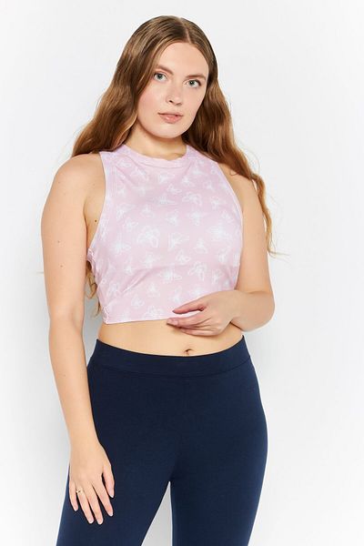 Dippin' Daisy's Women Crew Neck Sleeveless Printed Tank Top, Pink