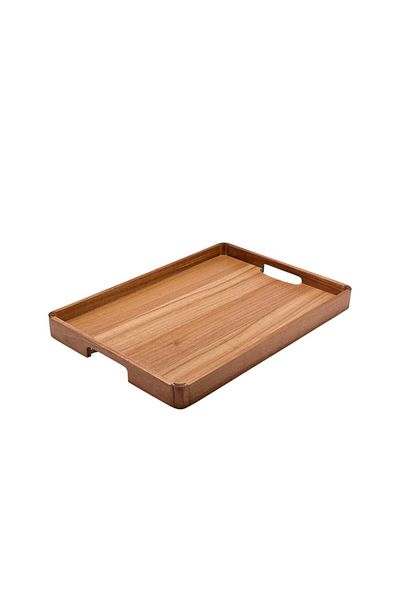 MİEN Mien Large Size Rectangular Acacia Tray - Durable (L) -7B148