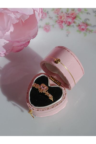 Reorah Collection Minimal Flower Heart Ring - Tiny Flower Heart Ring