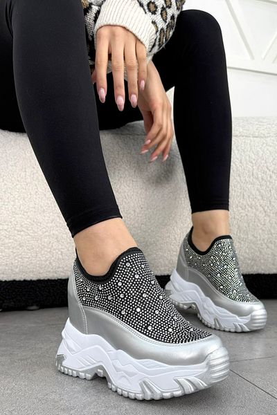 kajal ayakkabı Di̇va High-Top Sneakers with Stones