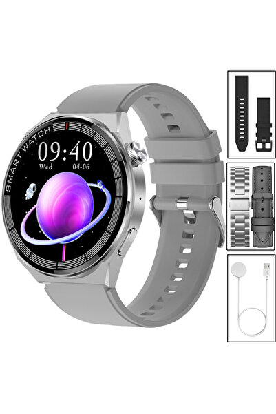 SONREİR Yeni Spor Watch GT3 MAX Gümüş Akıllı Saat 1.45 İnç 46mm NFC/Sesli Ara...