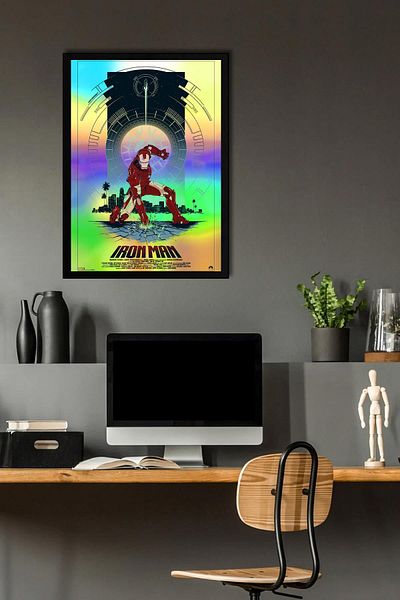 Saturn Pictură înrămată Iron Man - Poster de film Iron Man Marvel