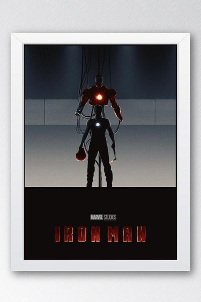 Saturn Επιτραπέζιο με κορνίζα Iron Man - Επιτραπέζια αφίσα ταινίας Iron Man Marvel