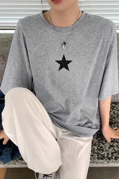 stg spor toptan giyim Γυναικείο μπλουζάκι Grimelange Silvery Star με τύπωμα o...