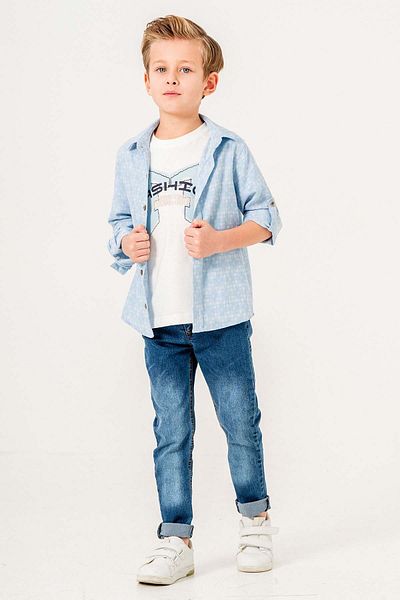 Gold Class Kidswear Long Sleeve Buttoned 3 Piece Boy's Shirt Suit