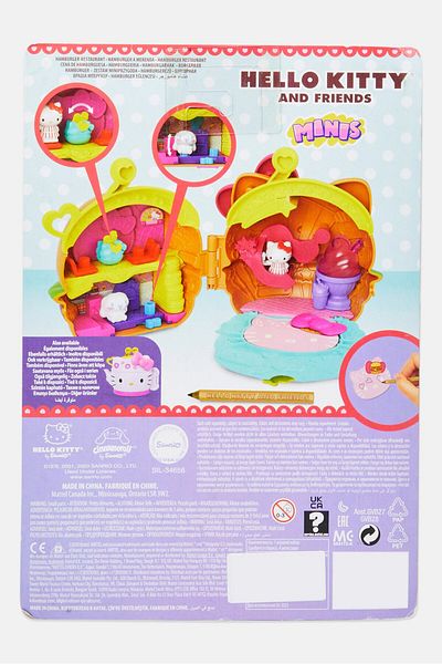 Hello Kitty همبرغر داينر كوفريت برجر صغير الحجم 21 طول × 30 ارتفاع × 5 عرض سم، وردي