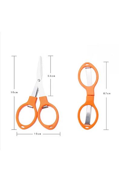 yiğit aksesuar Orange Folding Scissors Student Scissors Glasses Scissors Jewelry Material