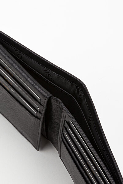 Fossil Kutulu Hakiki Deri Siyah Yatay Erkek El Portföyü Cüzdan