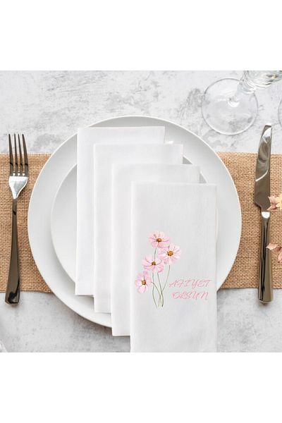 KITE TASARIM Printed Promise Wedding Engagement Birthday Special Day Napkin Presentation Napkin 20 Pieces
