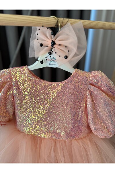 Baby Βραδινό φόρεμα για κορίτσια Παιδικό φόρεμα με παγιέτες Tutu Puffy Birthday Party Κοστούμια κοντό μπαλόνι μανίκια