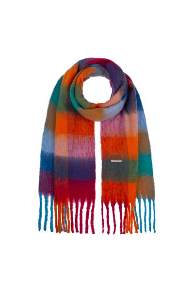 Nordbron Winter Knitwear Tassel Detailed Soft Polyester Shawl - Color Block Casual Setoon