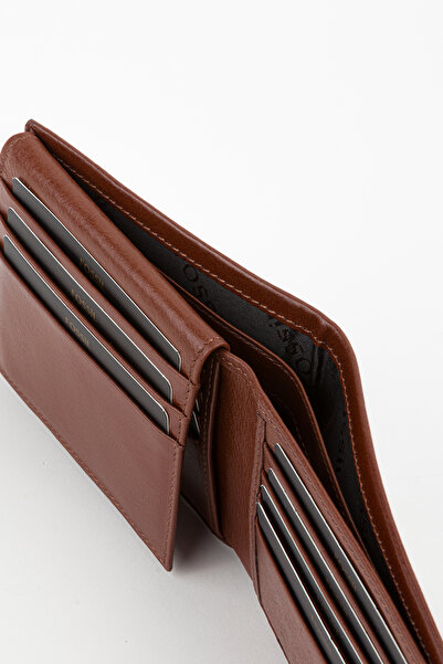 Fossil Boxed Genuine Leather Tan Horizontal Men's Hand Portfolio Wallet