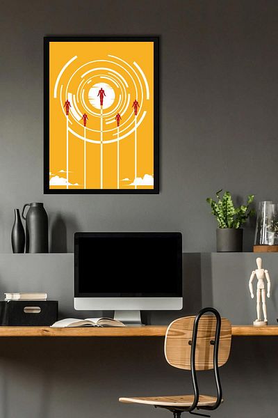 Saturn Pictură înrămată Iron Man - Poster de film Iron Man Marvel