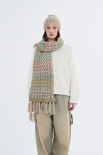 Nordbron Colorful Knitwear Tassel Soft Women's Shawl - Casual and Winter Cherly
