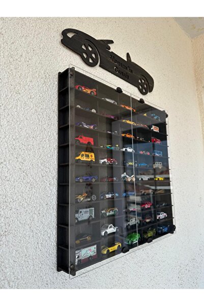 CrDesign PLEKSİ KAPAK OYUNCAK ARABA RAFI
