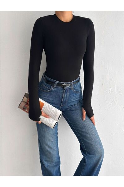 SUYA US WEAR Модальна тканина, з отвором для пальців, базова модель, боді з в...