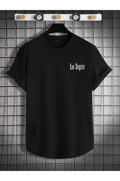 DEEPSENCE Men's Black 2-Piece Shorts T-Shirt Oval Cut Suit Los Angeles