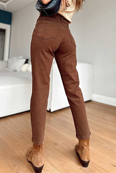 ByCukurovaFrango Vintage Soul Mom Fit - Κλασικό υφαντό παντελόνι