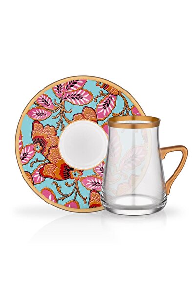 Glore Cecelıa Kulplu 6 Kişilik Çay Seti