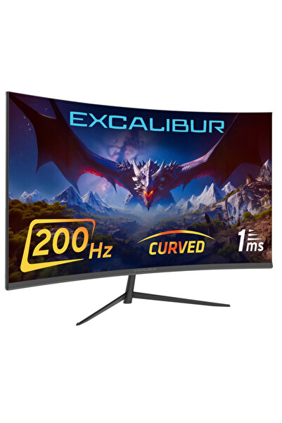 Excalibur 23.8'' 200Hz 1MS Curved G-Sync Full HD Gaming Monitör Siyah
