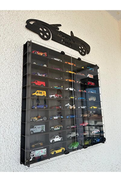 CrDesign PLEKSİ KAPAK OYUNCAK ARABA RAFI