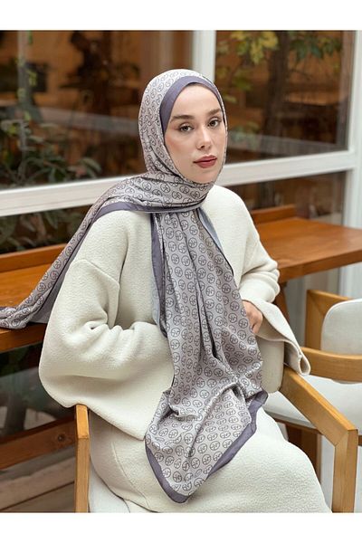 Modakaşmir Şal din bumbac cu model Mk