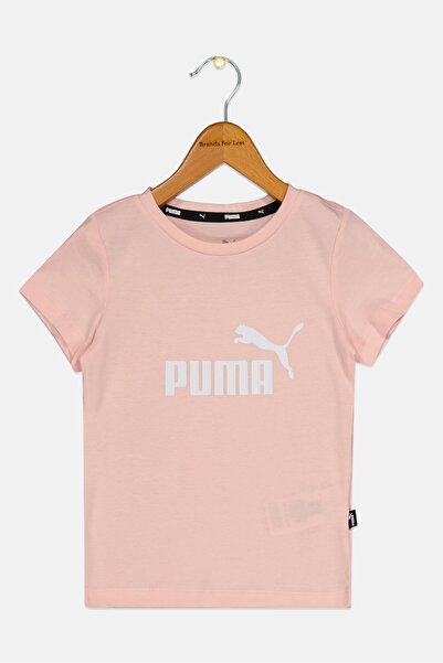 Puma بلوزة رياضية للبنات بأكمام قصيرة ورقبة دائرية، وردي