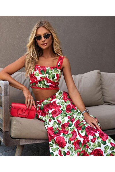 aspirin fashion DANTEL GARNİLİ BASKILI TAKIM